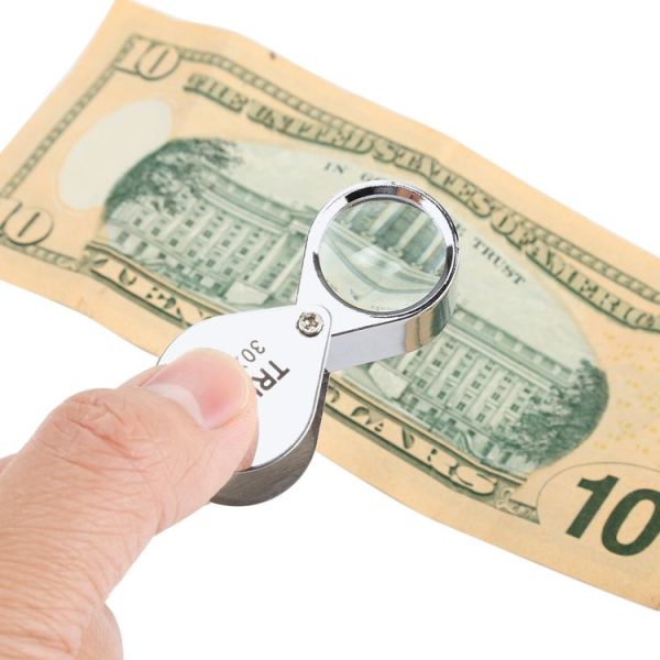 Mini Portable 30X Jewelry Magnifier (Silver) - Image 8