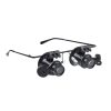 20X Glasses Type Watch Repair Loupe Magnifier with LED Light (Black) - Image 2