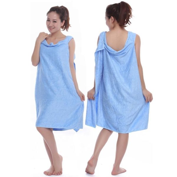 Magic Towel Bath Towel Clothes Beach Towel Dress for Adults, Size: 150 x 80cm (Blue) - Image 3