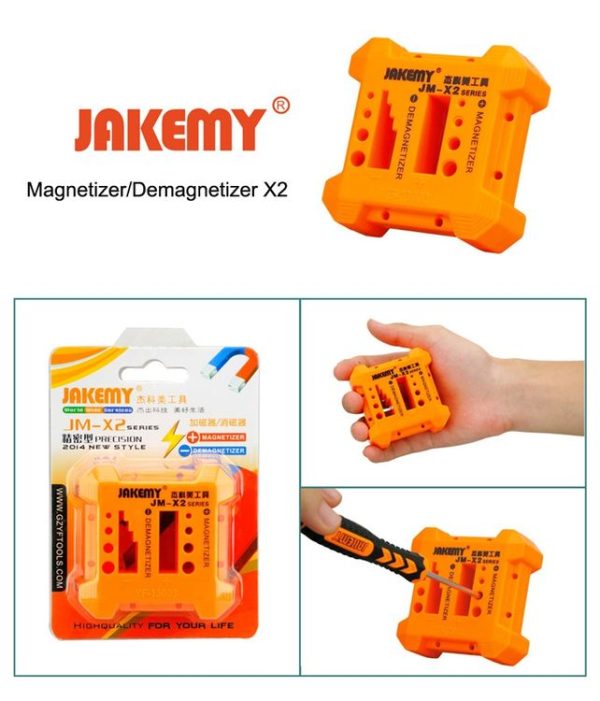 JAKEMY JM-X2 Magnetizer / Demagnetizer with Screwdriver Holes, Size: Medium - Image 5