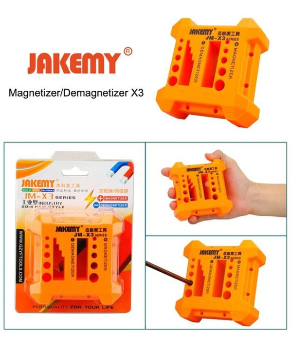 JAKEMY JM-X3 Magnetizer / Demagnetizer with Screwdriver Holes, Size: Large - Image 6
