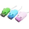 3 PCS Hand Press Powered Cartoon Pig Shaped Flashlight, Emergency LED, 2 Lights, with Strap, Random Color Delivery - Image 2