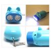 3 PCS Hand Press Powered Cartoon Pig Shaped Flashlight, Emergency LED, 2 Lights, with Strap, Random Color Delivery - Image 5