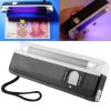 Handheld Blacklight UV Lamp & LED Flashlight, Verify Hidden Security Features On banknotes and Passport (Black) - Image 2