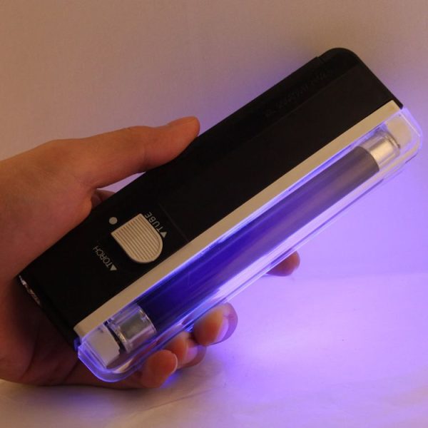 Handheld Blacklight UV Lamp & LED Flashlight, Verify Hidden Security Features On banknotes and Passport (Black) - Image 5