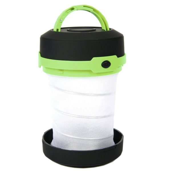 Outdoor Portable Camping Flashlight, Retractable LED 3-Mode Lantern Light Tent Lamp (Black) - Image 2