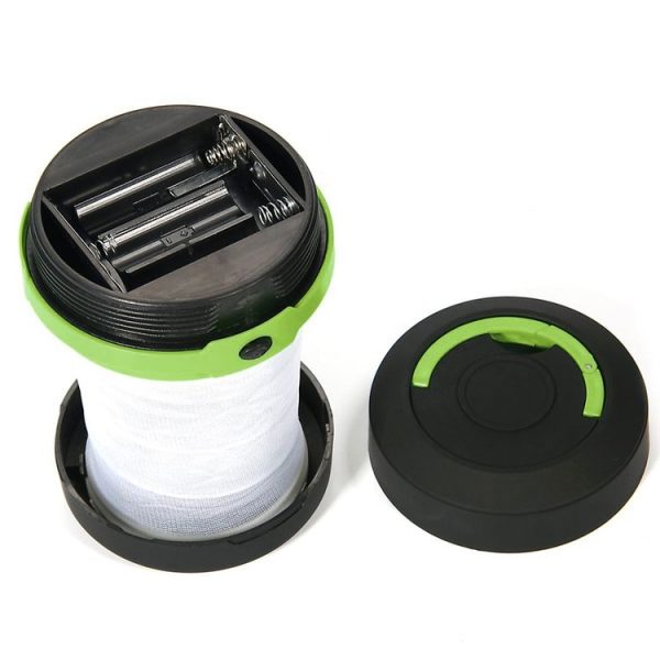 Outdoor Portable Camping Flashlight, Retractable LED 3-Mode Lantern Light Tent Lamp (Black) - Image 6