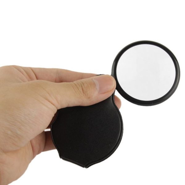 10 PCS 5X 50mm Magnifier Pocket Folding Magnifying Glass Loupe Pocket Spiegel (Black) - Image 4