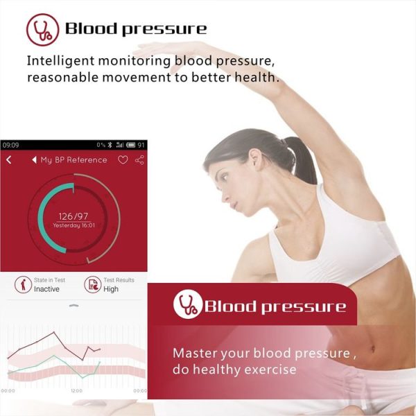 L18 Bluetooth 4.0 Smart Bracelet, Support Pedometer / Mood / Blood Pressure / Heart Rate Monitor / Sleep Monitor / Fatigue State (Blue) - Image 10