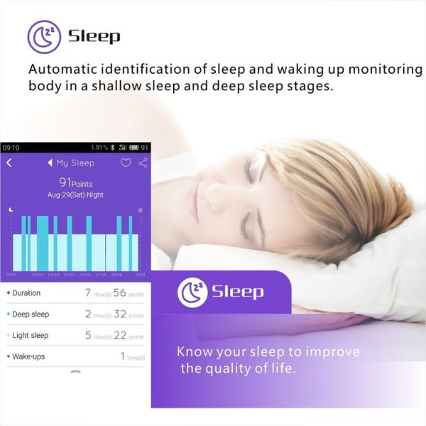 L18 Bluetooth 4.0 Smart Bracelet, Support Pedometer / Mood / Blood Pressure / Heart Rate Monitor / Sleep Monitor / Fatigue State (Blue) - Image 11