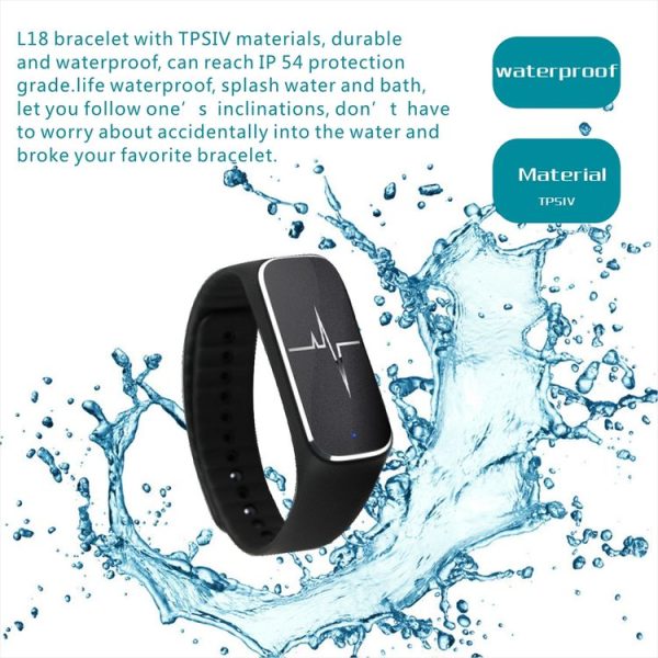 L18 Bluetooth 4.0 Smart Bracelet, Support Pedometer / Mood / Blood Pressure / Heart Rate Monitor / Sleep Monitor / Fatigue State (Blue) - Image 14