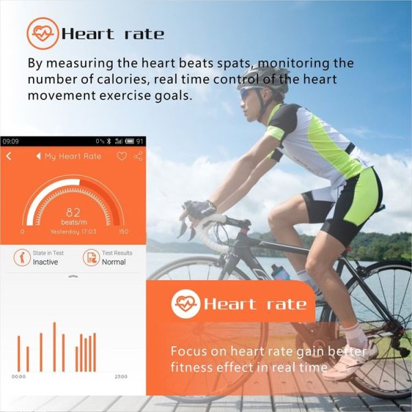 L18 Bluetooth 4.0 Smart Bracelet, Support Pedometer / Mood / Blood Pressure / Heart Rate Monitor / Sleep Monitor / Fatigue State (Blue) - Image 9