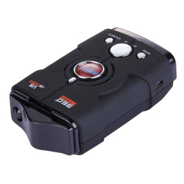 V8 Black 180 Degrees Full-Band Scanning Advanced Radar Detectors and Laser Defense Systems, Built-in Loud Speaker (English Only), Detectable Distance: 200-400m (Black) - Image 3