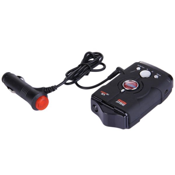 V8 Black 180 Degrees Full-Band Scanning Advanced Radar Detectors and Laser Defense Systems, Built-in Loud Speaker (English Only), Detectable Distance: 200-400m (Black) - Image 5