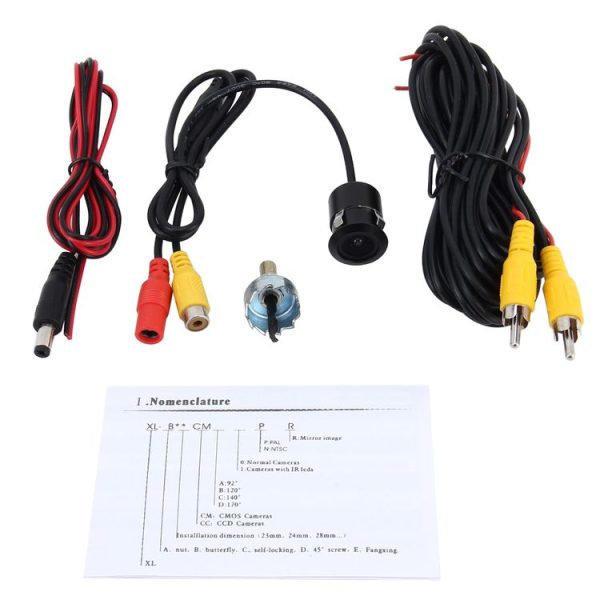 16.5mm Waterproof Rear View Camera for Car GPS, Wide viewing angle: 120 degree (DM1637) (Black) - Image 5