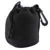 Neoprene SLR Camera Lens Carrying Bag Pouch Bag with Carabiner, Size: 8x10cm (Black) - Image 2