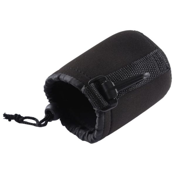 Neoprene SLR Camera Lens Carrying Bag Pouch Bag with Carabiner, Size: 8x10cm (Black) - Image 4