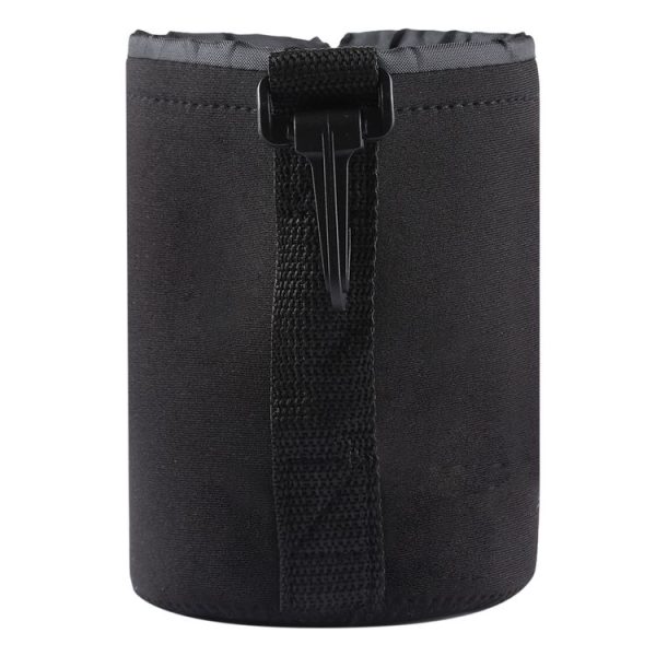 Neoprene SLR Camera Lens Carrying Bag Pouch Bag with Carabiner, Size: 10x14cm (Black) - Image 3