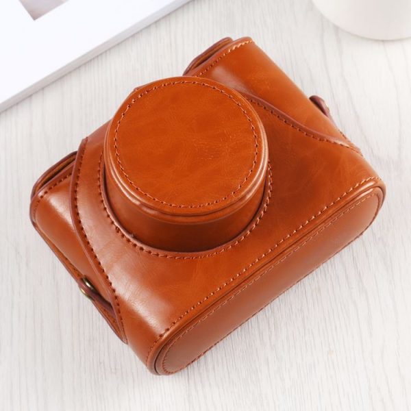 Full Body Camera PU Leather Case Bag with Strap for FUJIFILM X10 / X20 (Brown) - Image 2
