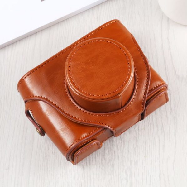 Full Body Camera PU Leather Case Bag with Strap for FUJIFILM X10 / X20 (Brown) - Image 3