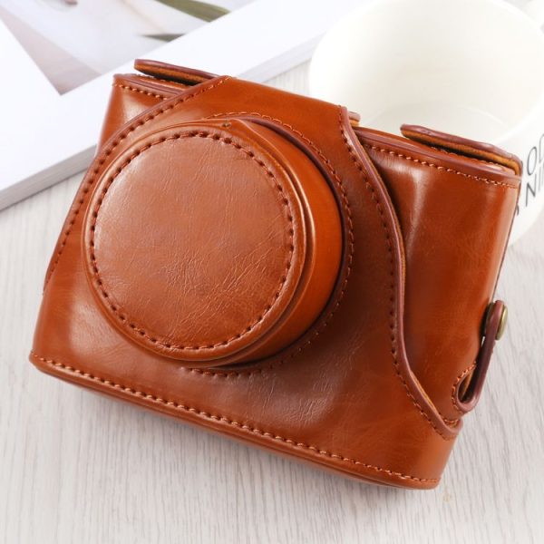 Full Body Camera PU Leather Case Bag with Strap for FUJIFILM X10 / X20 (Brown) - Image 4