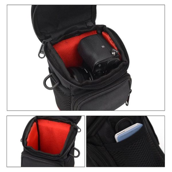 Universal Mini Digital Cloth Camera Bag with Strap, Size: 115 x 105 x 155mm (Black) - Image 6