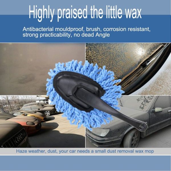 KANEED SL-915 Car Dash Duster Washable Microfiber Interior and Exterior Surface Cleaner Wax Treated Professional Detailing Tool, Size: 34 x 19cm (Blue) - Image 5