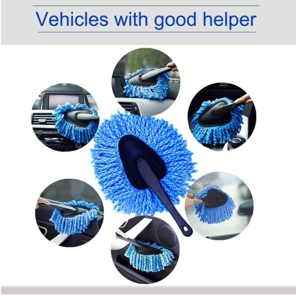 KANEED SL-915 Car Dash Duster Washable Microfiber Interior and Exterior Surface Cleaner Wax Treated Professional Detailing Tool, Size: 34 x 19cm (Blue) - Image 6