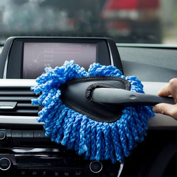 KANEED SL-915 Car Dash Duster Washable Microfiber Interior and Exterior Surface Cleaner Wax Treated Professional Detailing Tool, Size: 34 x 19cm (Blue) - Image 7
