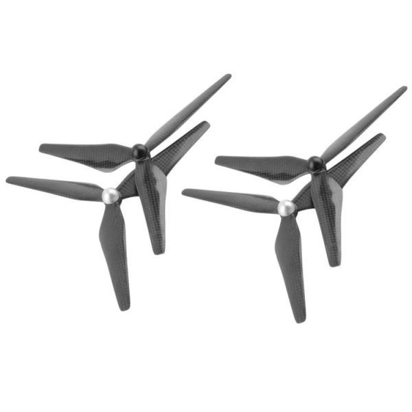 2 Pairs 9450 9.4x5.0 3-Blades Carbon Fiber Propeller CW / CCW for DJI Phantom 3 / 2 Series (Black)
