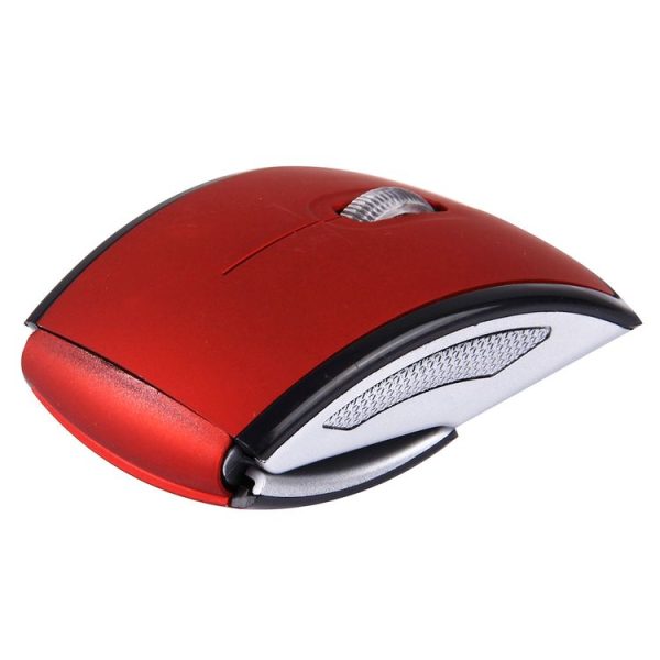 Wireless 2.4GHz 800-1200-1600dpi Snap-in Transceiver Folding Wireless Optical Mouse / Mice (Red) - Image 2
