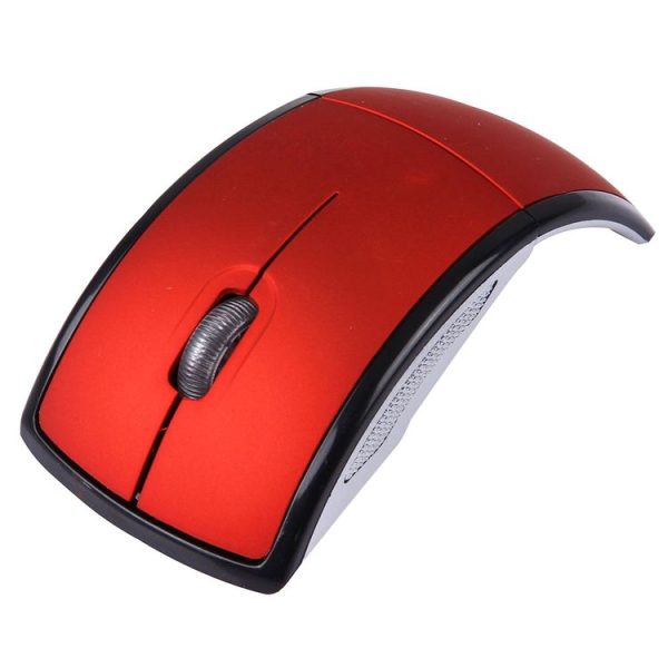 Wireless 2.4GHz 800-1200-1600dpi Snap-in Transceiver Folding Wireless Optical Mouse / Mice (Red) - Image 3