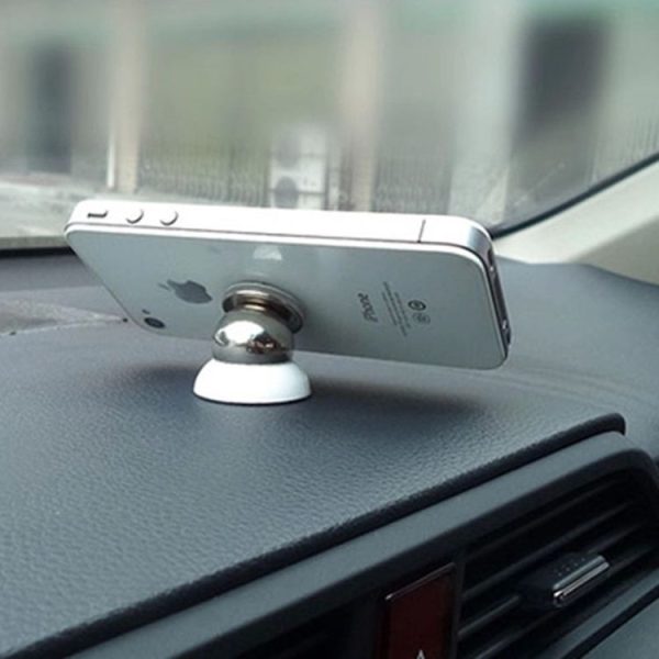 Magnet 360 Degree Rotating Mini Car Mount Metal Holder Kit, For iPhone, Galaxy, Huawei, Xiaomi, Lenovo, Sony, LG, HTC and Other Smartphones (Black) - Image 10
