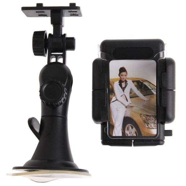 Universal 360 Degree Rotation Suction Cup Car Holder / Desktop Stand, For iPhone, Galaxy, Sony, Lenovo, HTC, Huawei, and other Smartphones of Width: 5.1cm- 10.5cm (Black) - Image 5