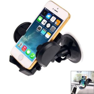 Universal 360 Degree Rotation Suction Cup Car Holder / Desktop Stand, For iPhone, Galaxy, Sony, Lenovo, HTC, Huawei, and other Smartphones of Width: 3.5cm - 10cm (Black)