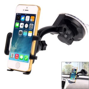 Universal 360 Degree Rotation Suction Cup Car Holder / Desktop Stand for iPhone, Galaxy, Sony, Lenovo, HTC, Huawei, and other Smartphones of Width: 4.5cm - 7.4cm (Black)