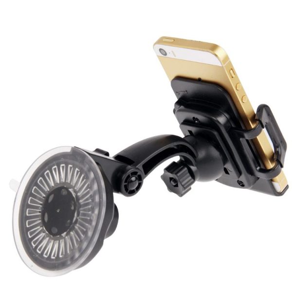 Universal 360 Degree Rotation Suction Cup Car Holder / Desktop Stand for iPhone, Galaxy, Sony, Lenovo, HTC, Huawei, and other Smartphones of Width: 4.5cm - 7.4cm (Black) - Image 3