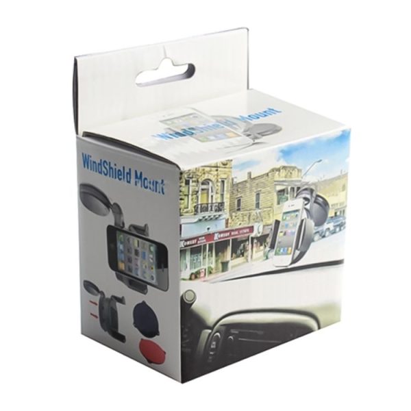 Universal Windshield 90 Degrees Rotation Car Holder, For iPhone, Galaxy, Sony, Lenovo, HTC, Huawei, and other Smartphones of width 75mm or Less) - Image 6
