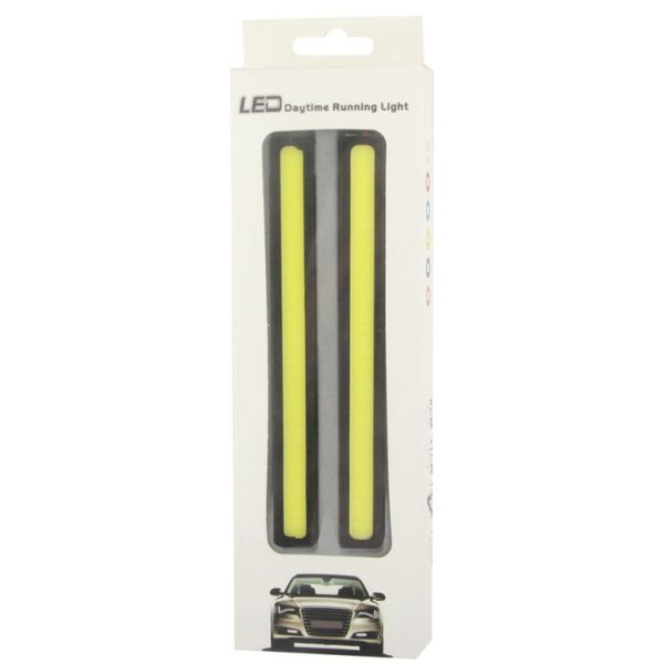 2 x 6W DIY White LED Daytime Running Light / DRL Lamp, Length: 17cm (Black) - Image 5