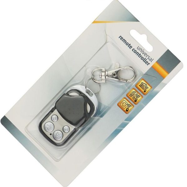 433MHz Metal Wireless Learning Code 4 Keys Remote Control (Black + Silver) - Image 5