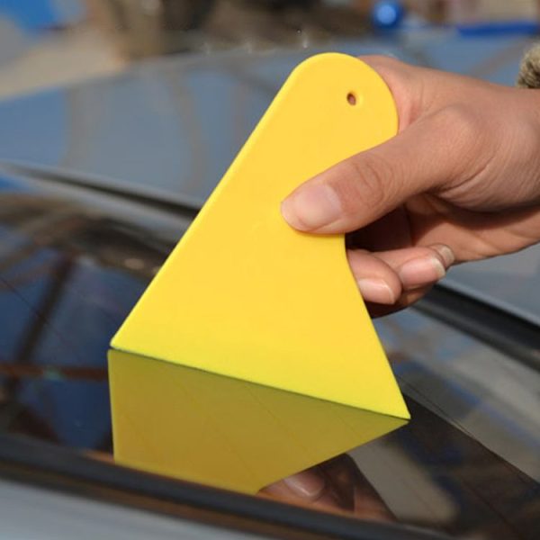 KANEED 10 PCS Car Window Wrapping Film Scraper Thickening Car Sticker Tool, Size: 11cm x 9.5cm (Yellow)