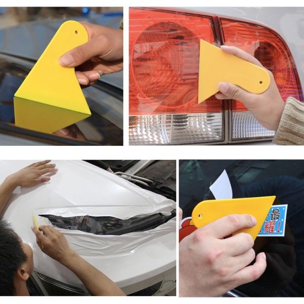 KANEED 10 PCS Car Window Wrapping Film Scraper Thickening Car Sticker Tool, Size: 11cm x 9.5cm (Yellow) - Image 5