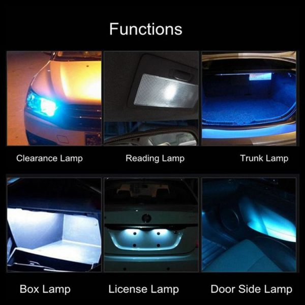 10 PCS T10 8 LED Car Signal Light Bulb (Pink Light) - Image 9