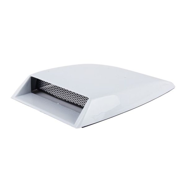 Car Turbo Style Air Intake Bonnet Scoop for Car Decoration (White) - Image 2