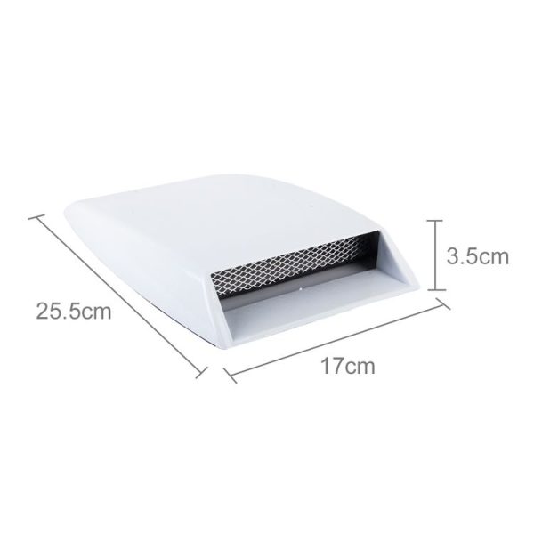 Car Turbo Style Air Intake Bonnet Scoop for Car Decoration (White) - Image 6