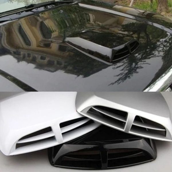 Car Turbo Style Air Intake Bonnet Scoop for Car Decoration (White) - Image 8