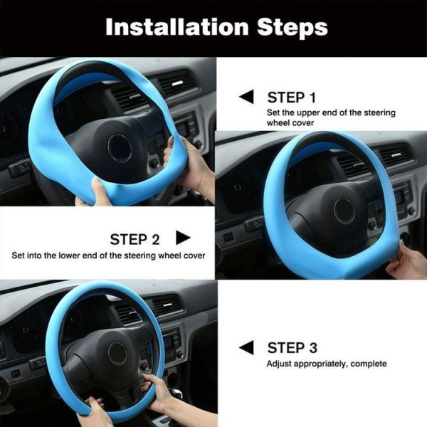 Glowing Lighting Silicone Rubber Car Steering Wheel Cover, Outside Diameter: 36cm (Green) - Image 4