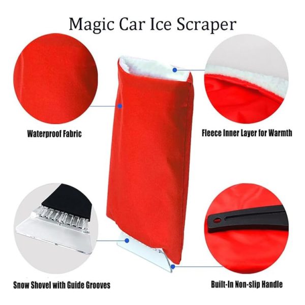 Automobile Supplies Car Snow / Ice Shovel with Protective Sleeve for Cold Winter (Red) - Image 4