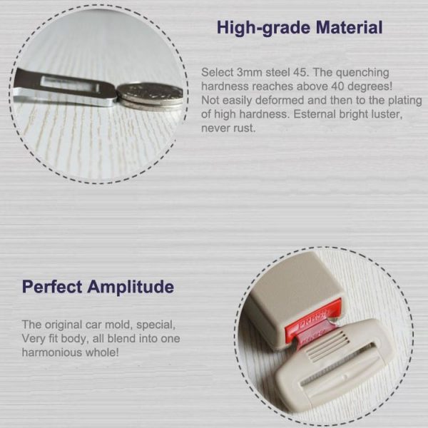 2 PCS Universal Car Seat Belt Extension Buckle (Khaki) - Image 4