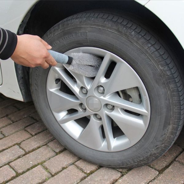 KANEED Car Wheel Tire Rim Scrub Brush Hub Clean Wash Brush Car Truck Motorcycle Bike Washing Cleaning Tool - Image 5